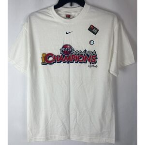 Dead Stock 2004 Nike NBA Pistons Finals Tee Size M. New Without Tags.